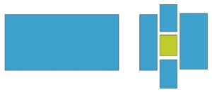 snijdiagram met grotere 4" strook